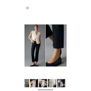 Pilcro by Anthropologie - the Yaya cropped embroidered floral trousers - 32 Tall